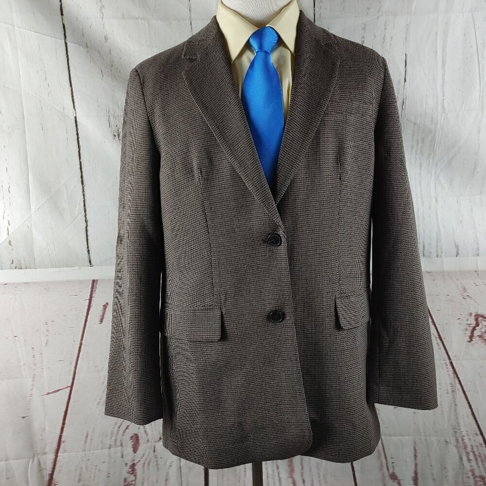 Gap Size M Tall Multicolor Houndstooth Surgeon Cuff Blazer Sport Coat NWT $148